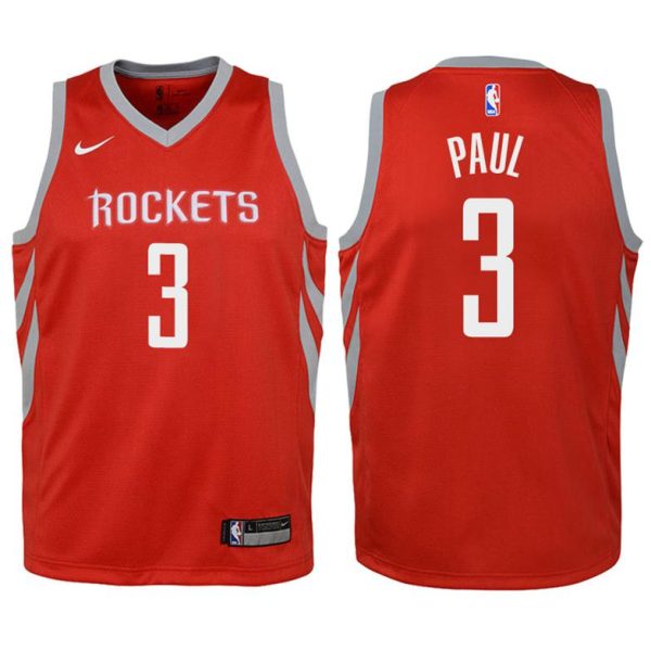 Kinder Houston Rockets Trikot #3 Chris Paul Rot Swingman -Icon Edition