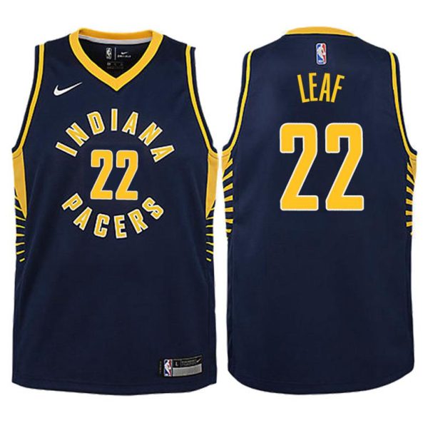 Kinder Indiana Pacers Trikot #22 T.J. Leaf Navy Swingman – Icon Edition