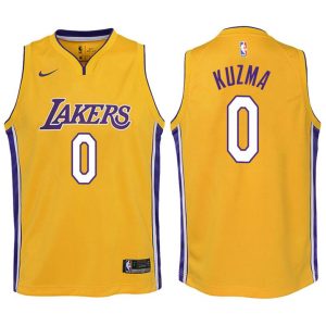 Kinder Los Angeles Lakers Trikot #0 Kyle Kuzma Gelb  Swingman -Icon Edition