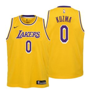 Kinder Los Angeles Lakers Trikot #0 Kyle Kuzma Icon Edition Gold Swingman