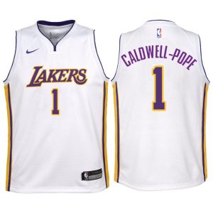 Kinder Los Angeles Lakers Trikot #1 Kentavious Caldwell-Pope Weiß Swingman -Association Edition