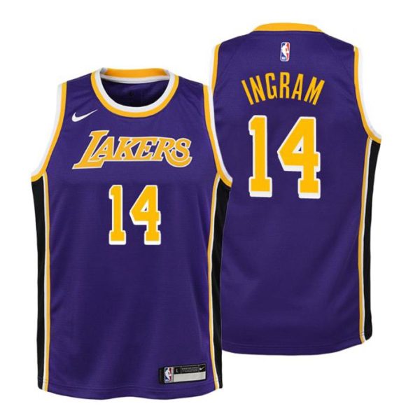 Kinder Los Angeles Lakers Trikot #14 Brandon Ingram Statement Lila Swingman