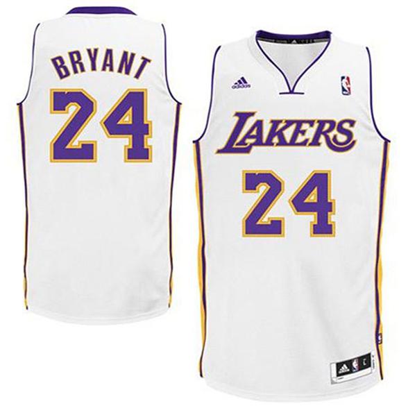 Kinder Los Angeles Lakers Trikot #24 Kobe Bryant Revolution 30 Swingman Home Weiß