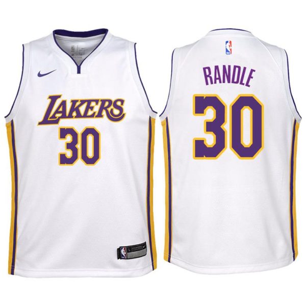 Kinder Los Angeles Lakers Trikot #30 Julius Randle Weiß Swingman -Association Edition