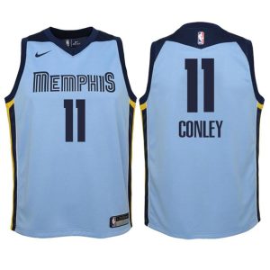 Kinder Memphis Grizzlies Trikot #11 Mike Conley Blau Swingman – Statement Edition