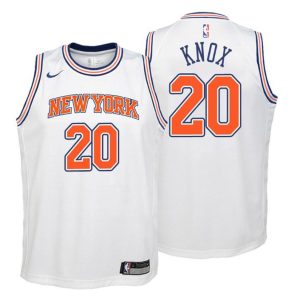 Kinder New York Knicks Trikot #20 Kevin Knox Statement Weiß Swingman