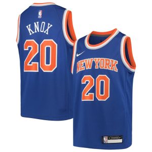Kinder Nike Kevin Knox Blau New York Knicks Trikot Team Swingman – Icon Edition