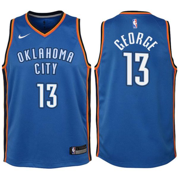 Kinder Oklahoma City Thunder Trikot #13 Paul George Blau Swingman -Icon Edition