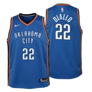 Kinder Oklahoma City Thunder Trikot #22 Hamidou Diallo Icon Edition Blau Swingman