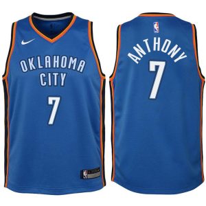 Kinder Oklahoma City Thunder Trikot #7 Carmelo Anthony Blau Swingman -Icon Edition