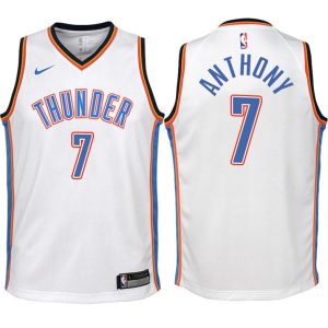 Kinder Oklahoma City Thunder Trikot #7 Carmelo Anthony Weiß Swingman -Association Edition