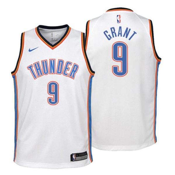 Kinder Oklahoma City Thunder Trikot #9 Jerami Grant Association Weiß Swingman