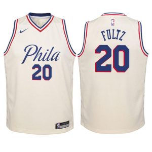 Kinder Philadelphia 76ers Trikot #20 Markelle Fultz Weiß Swingman – City Edition