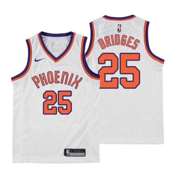 Kinder Phoenix Suns Trikot #25 Mikal Bridges Classic Edition Weiß Swingman