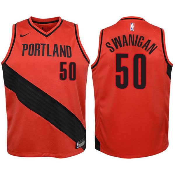 Kinder Portland Trail Blazers Trikot #50 Caleb Swanigan Rot Swingman -Statement Edition