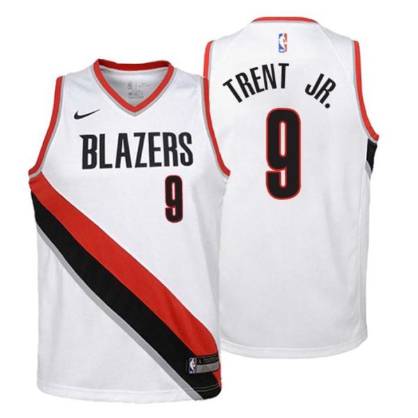 Kinder Portland Trail Blazers Trikot #9 Gary Trent Jr. Association Weiß Swingman