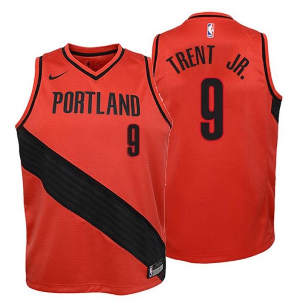 Kinder Portland Trail Blazers Trikot #9 Gary Trent Jr. Statement Rot Swingman