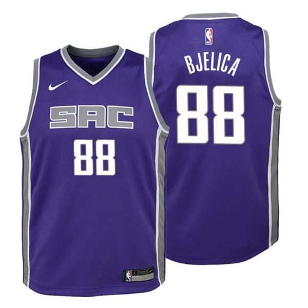 Kinder Sacramento Kings Trikot #88 Nemanja Bjelica Icon Edition Lila Swingman