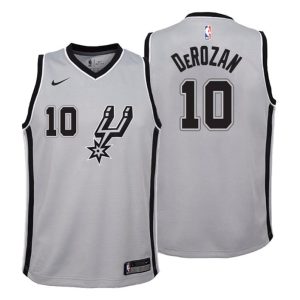 Kinder San Antonio Spurs Trikot #10 DeMar DeRozan Statement Grau Swingman