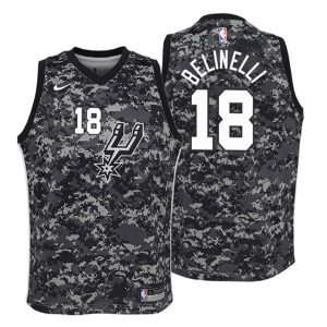 Kinder San Antonio Spurs Trikot #18 Marco Belinelli City Edition Camo Swingman