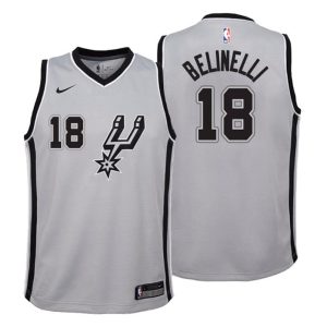 Kinder San Antonio Spurs Trikot #18 Marco Belinelli Statement Grau Swingman