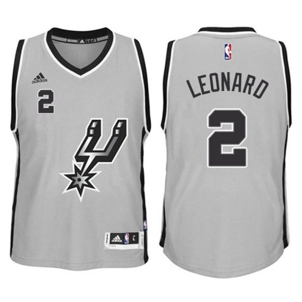 Kinder San Antonio Spurs Trikot #2 Kawhi Leonard New Swingman Alternate Grau Signature Spur