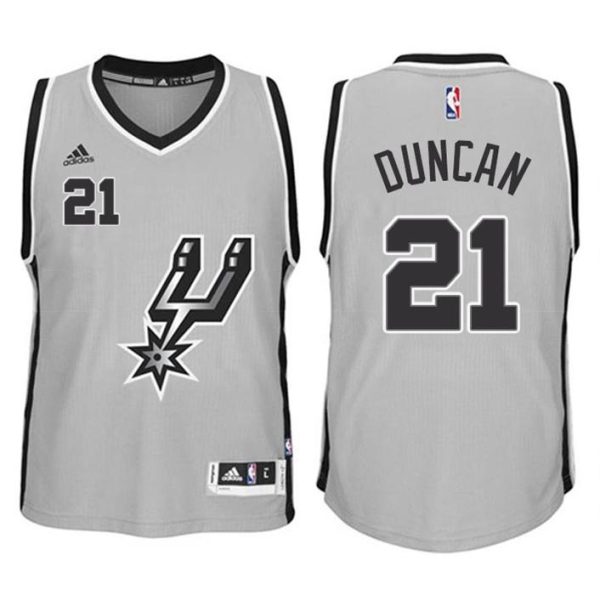 Kinder San Antonio Spurs Trikot #21 Tim Duncan New Swingman Alternate Grau Signature Spur