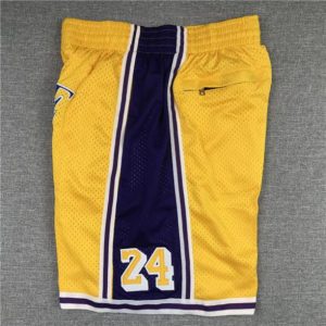 Kobe Bryant 824 Gelb  Los Angeles Lakers Shorts