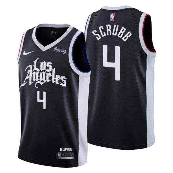 Los Angeles Clippers Trikot #4 Jay Scrubb Swingman Schwarz City Edition 2021