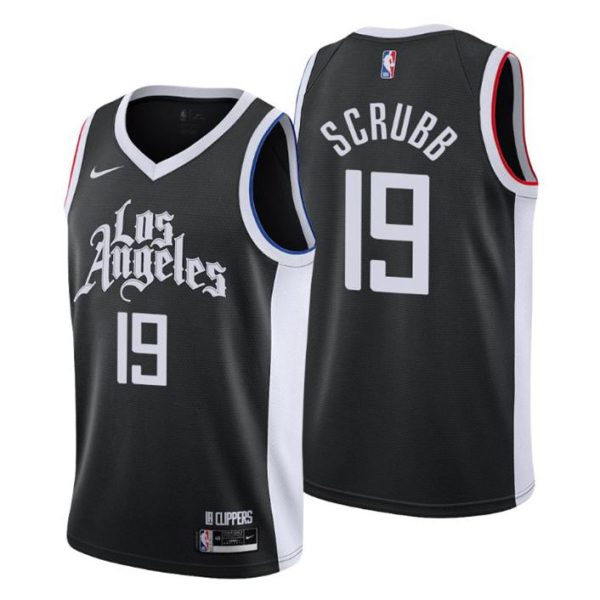 Los Angeles Clippers Trikot City Edition Jayden Scrubb 19 Schwarz 2020-21