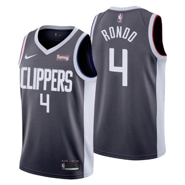 Los Angeles Clippers Trikot Earned Edition Rajon Rondo 4 Grau