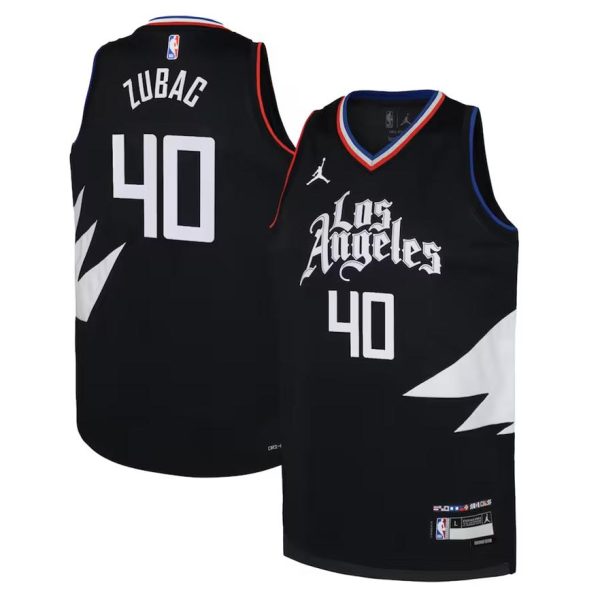 Los Angeles Clippers Trikot Jordan Statement Edition Swingman 22 – Schwarz – Ivica Zubac – Kinder