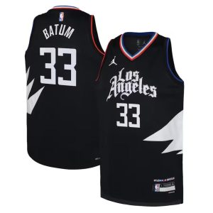 Los Angeles Clippers Trikot Jordan Statement Edition Swingman 22 – Schwarz – Nicolas Batum – Kinder F2