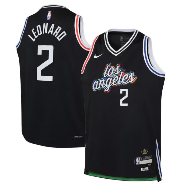 Los Angeles Clippers Trikot Nike City Edition Swingman 22 – Schwarz – Kawhi Leonard – Kinder