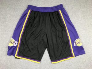 Los Angeles Lakers 2021 Earned Edition Schwarz Shorts