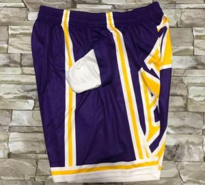 Los Angeles Lakers Big Face Shorts Lila Hardwood Classics