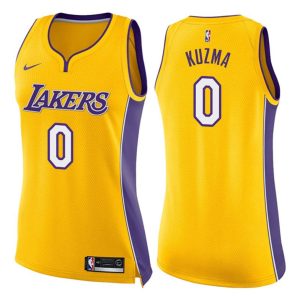 Los Angeles Lakers Trikot #0 Kyle Kuzma Icon Gold Swingman  Damen