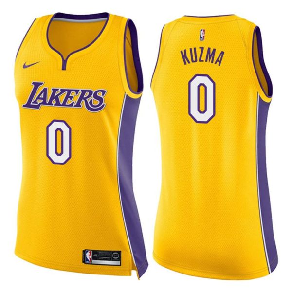 Los Angeles Lakers Trikot #0 Kyle Kuzma Icon Gold Swingman  Damen