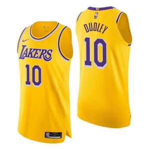 Los Angeles Lakers Trikot #10 Jared Dudley Authentic Icon Edition Gold