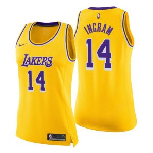 Los Angeles Lakers Trikot #14 Brandon Ingram Icon Gold Swingman  Damen
