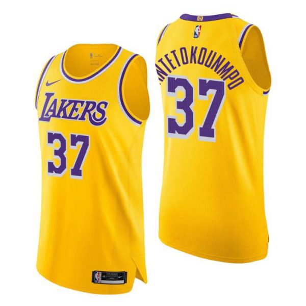 Los Angeles Lakers Trikot #37 Kostas Antetokounmpo Authentic Icon Edition Gold