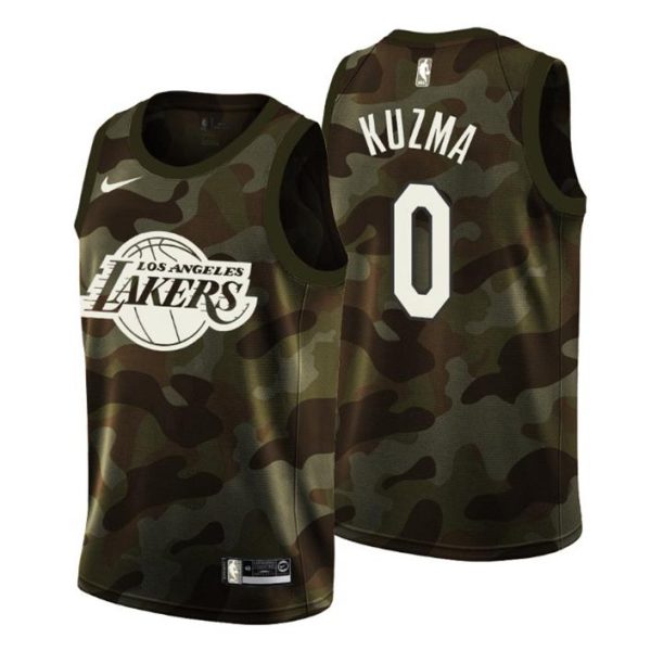 Los Angeles Lakers Trikot Herren #0 Kyle Kuzma Camo 2019 Memorial Day