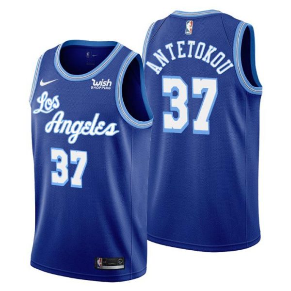 Los Angeles Lakers Trikot Kostas Antetokounmpo NO. 37 Hardwood Classics Royal