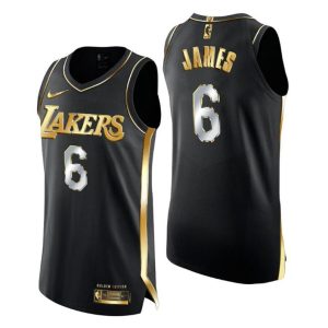 Los Angeles Lakers Trikot LeBron James Golden Edition Schwarz