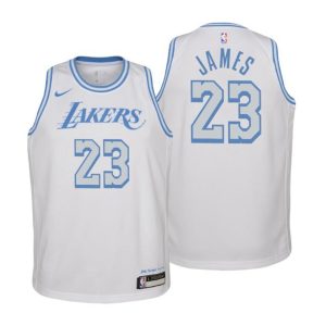 Los Angeles Lakers Trikot LeBron James No.23 City Weiß 2020-21 Kinder