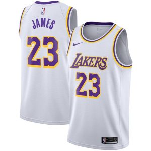 Los Angeles Lakers Trikot Nike Association Edition Swingman – Weiß – LeBron James – Kinder