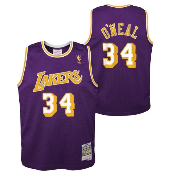 Los Angeles Lakers Trikot Shaquille O’Neal 1996-97 Hardwood Classics Alternate Swingman – Gelb  – Kinder