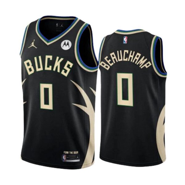 Marjon Beauchamp 0 Milwaukee Bucks Trikot Jordan Schwarz Version Statement Edition 2022-23 Swingman Herren