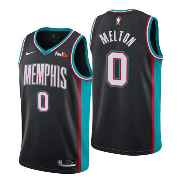 Memphis Grizzlies Trikot #0 De’Anthony Melton Swingman Schwarz Hardwood Classics 2021