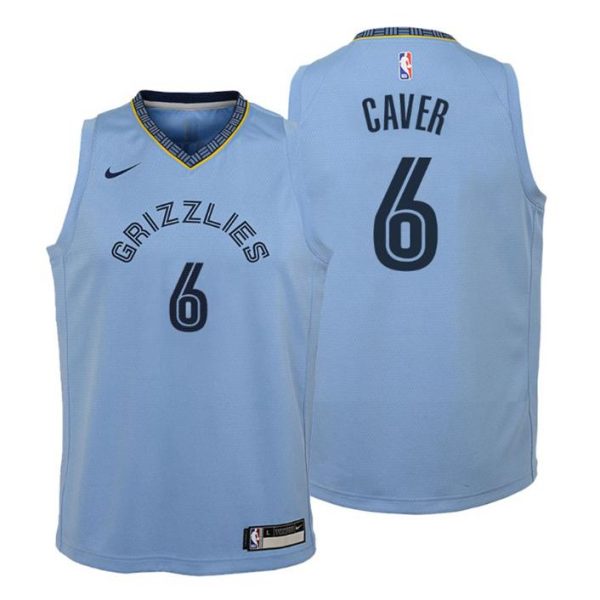 Memphis Grizzlies Trikot Ahmad Caver No.6 Statement Edition Light Blau Kinder